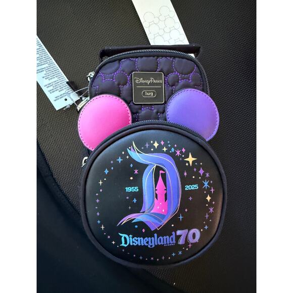 lug Handbags - Disney Parks Disneyland 70th Mickey Mouse Mini Skeeter Lug Bag, BNWT